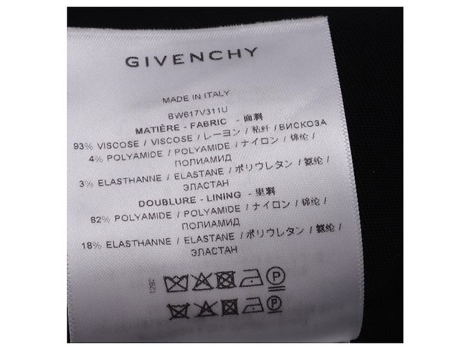 Crop top a maniche lunghe Givenchy in viscosa nera Nero - vista 7