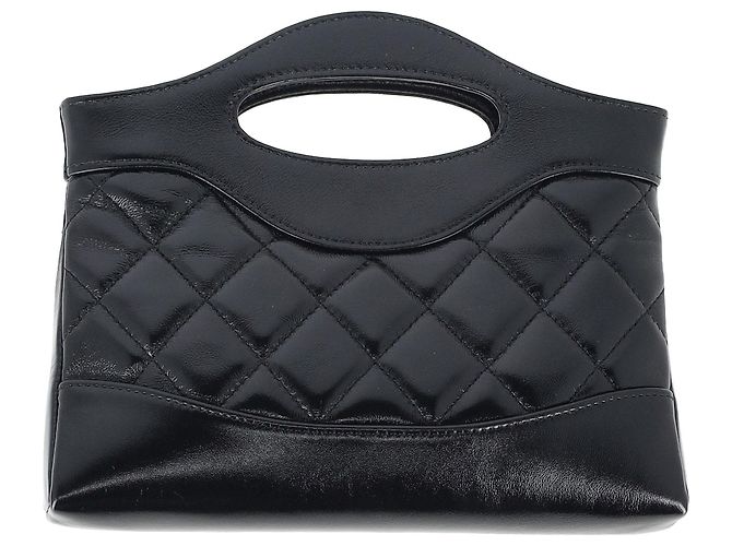 Timeless Borsa a catena Nano CC Logo 31 di Chanel in pelle nera Nero - vista 4
