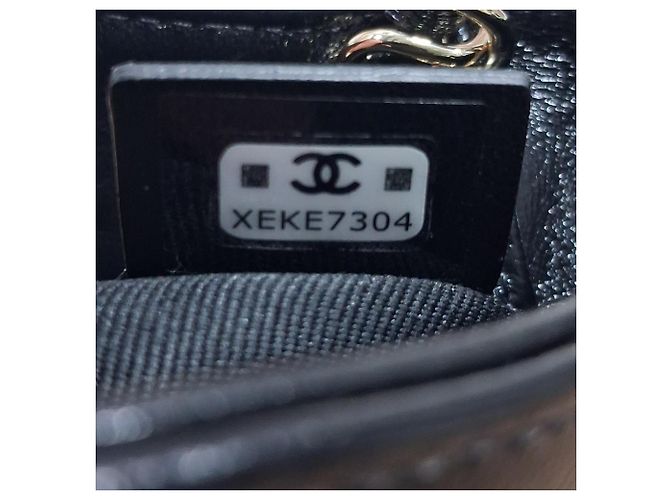 Timeless Borsa a catena Nano CC Logo 31 di Chanel in pelle nera Nero - vista 6