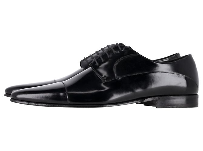 Scarpe Derby in pelle nera con lacci Dolce & Gabbana - vista 4