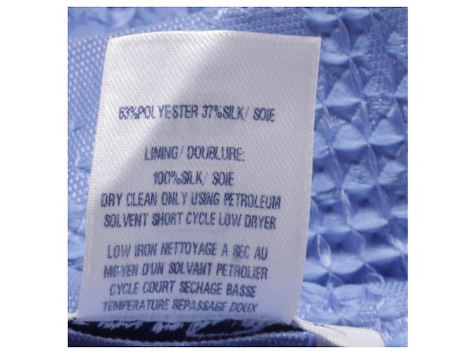 Oscar De La Renta strukturierte ärmellose Mini-Shift-Kleid aus blauer Polyester - Ansicht 6