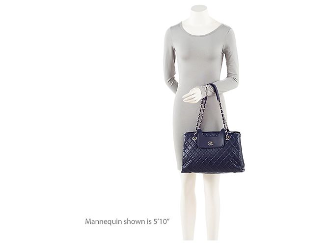 Gabrielle Borsa Shopping Accordion 3 in Pelle di Agnello Chanel Blu - vista 5