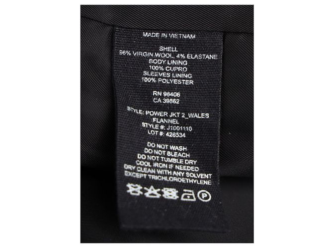 Blazer Slim-Fit de Cuadros en Lana Gris de Botón Simple Theory - vista 5