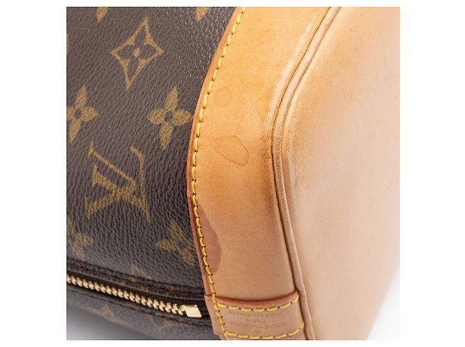 Bolso Alma PM de lona monograma vintage Louis Vuitton Castaño - vista 10