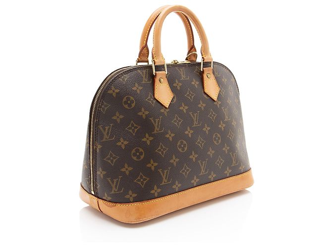 Bolso Alma PM de lona monograma vintage Louis Vuitton Castaño - vista 2