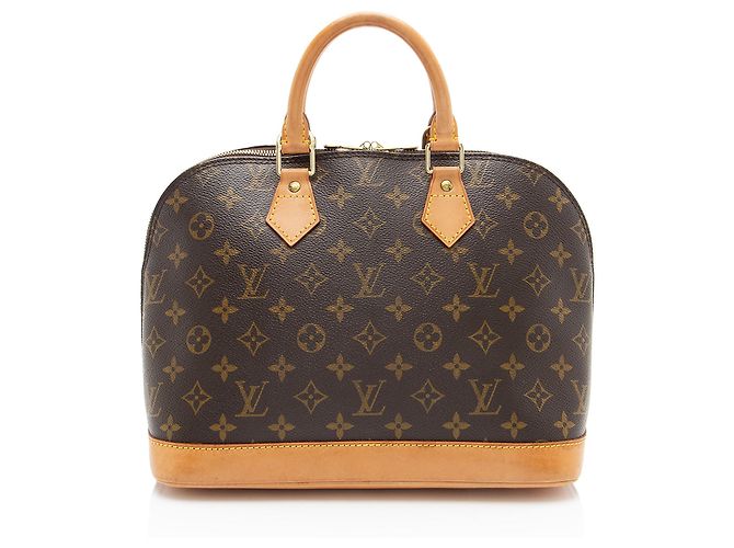Bolso Alma PM de lona monograma vintage Louis Vuitton Castaño - vista 3
