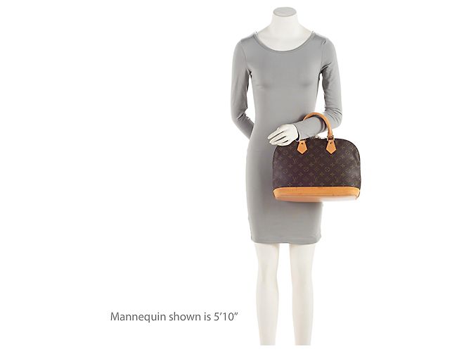 Bolso Alma PM de lona monograma vintage Louis Vuitton Castaño - vista 5
