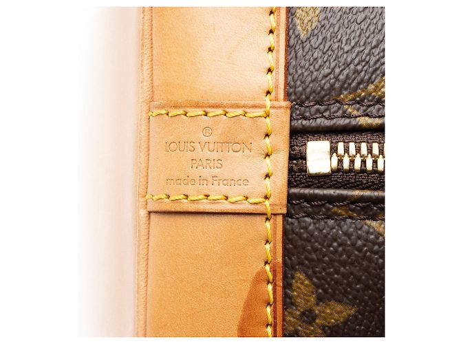 Bolso Alma PM de lona monograma vintage Louis Vuitton Castaño - vista 8
