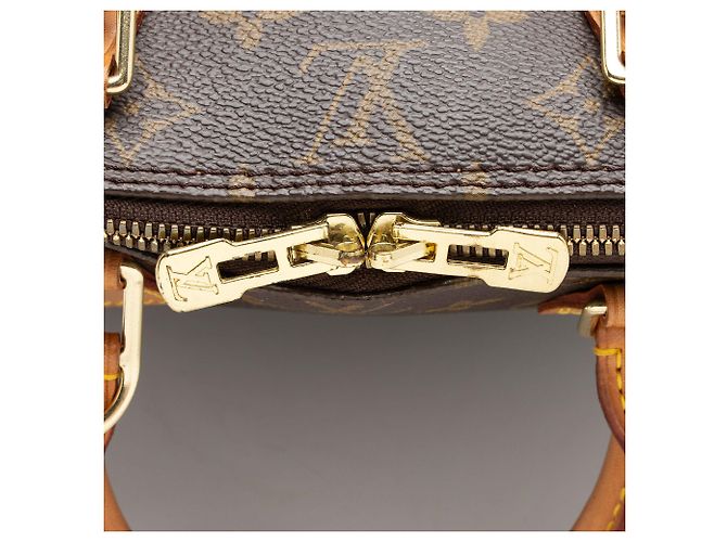 Bolso Alma PM de lona monograma vintage Louis Vuitton Castaño - vista 9