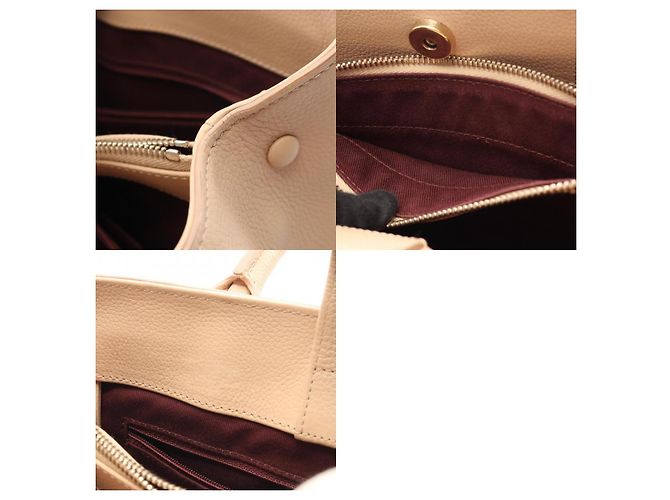 Executive Bolsa Tote Executiva Neo de Couro da Chanel Marrom Bege - vista 6