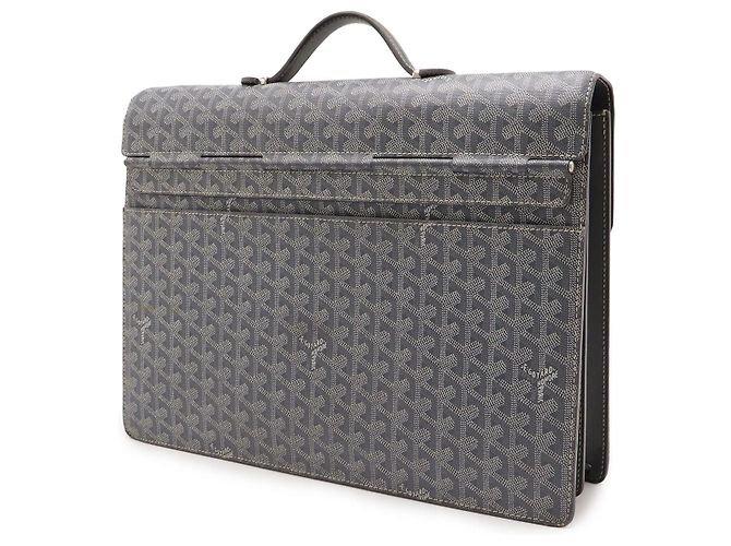 Borsa da lavoro Goyard in PVC e pelle Grigio - vista 2