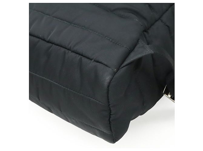 Mochila de nylon y cuero con logo triangular de Prada Negro - vista 3