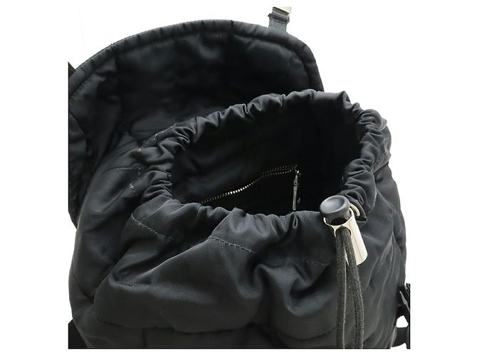 Mochila de nylon y cuero con logo triangular de Prada Negro - vista 6