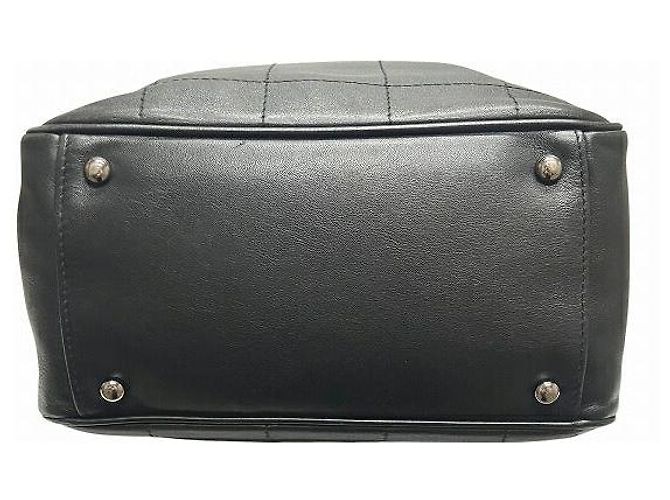 2.55 Chanel Choco Bar Handtasche aus Lammleder Schwarz - Ansicht 3