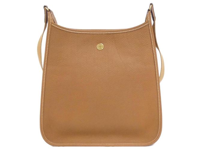 Borsa a Spalla Hermès Vespa PM in Togo D'oro Metallico - vista 2