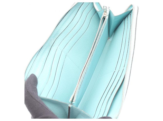 Portafoglio Lungo Azap in Pelle Hermès Blu - vista 6