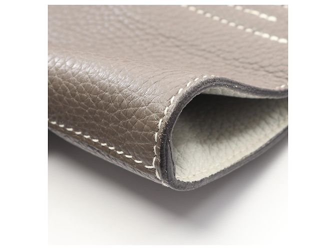 Hermès Double Sens 28 Leder Tote Bag Grau - Ansicht 8