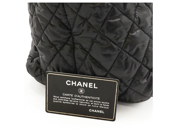 Chanel Coco Cocoon Medium Tote Bag aus Nylon Schwarz - Ansicht 9