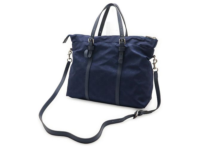 Borsa a Spalla Gucci GG Nylon 2WAY Blu - vista 2
