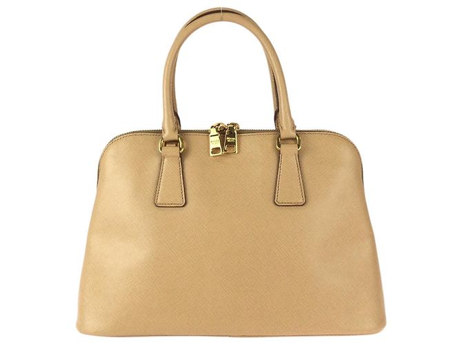 Prada Saffiano Leder Tote Bag Braun Beige - Ansicht 2