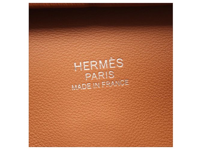 Borsa in pelle Hermès Plume 28 marrone - vista 4