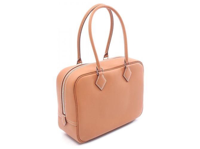 Borsa in pelle Hermès Plume 28 marrone - vista 5