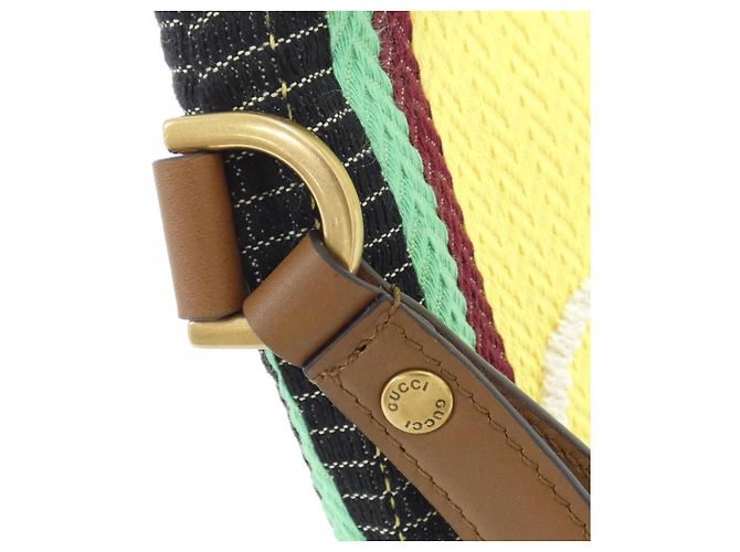 Borsa a Spalla in Tela GG Gucci Giallo - vista 5