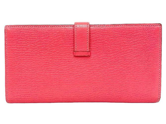 Cartera Larga Soufflet de Cabra Béarn de Hermès Rosa - vista 5