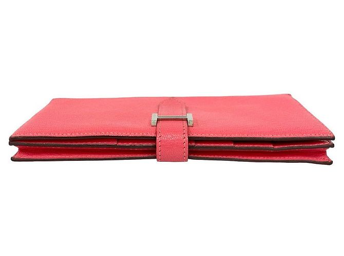 Cartera Larga Soufflet de Cabra Béarn de Hermès Rosa - vista 7