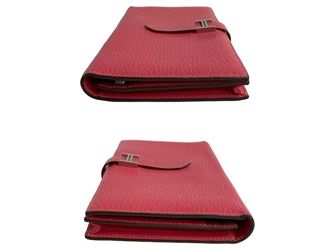 Cartera Larga Soufflet de Cabra Béarn de Hermès Rosa - vista 9