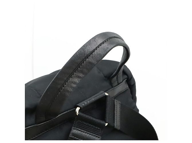 Mochila de Nylon y Cuero Prada 1BZ002 Negro - vista 4