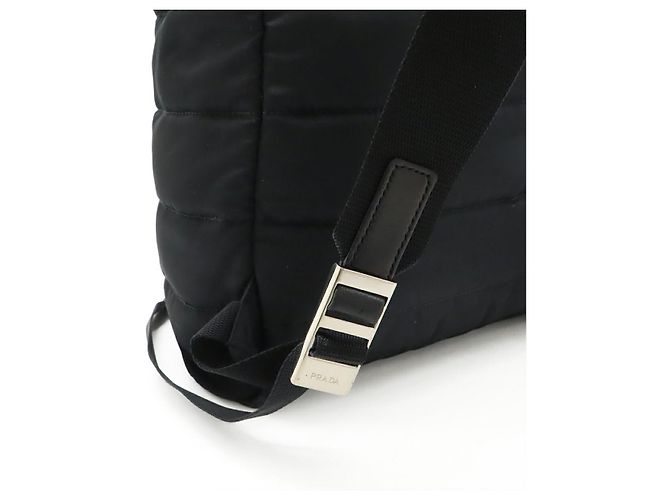 Mochila de Nylon y Cuero Prada 1BZ002 Negro - vista 5