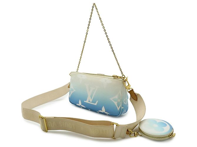 Borsa a Spalla 2 in 1 Multi Pochette Accessoires Monogram Louis Vuitton Blu - vista 2