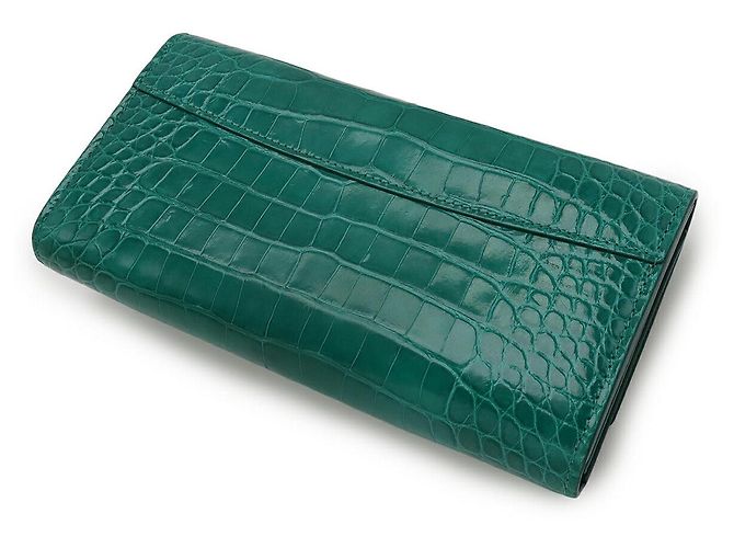 Portafoglio lungo Crocodile Capucines Louis Vuitton Verde - vista 2