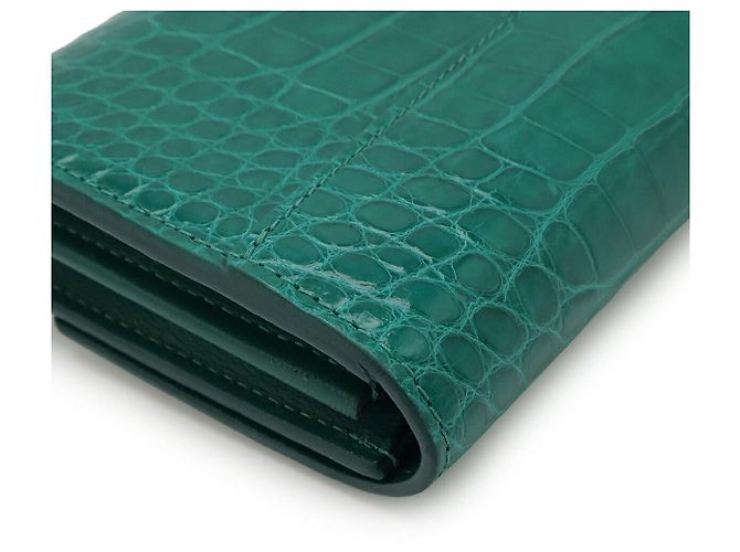Portafoglio lungo Crocodile Capucines Louis Vuitton Verde - vista 3