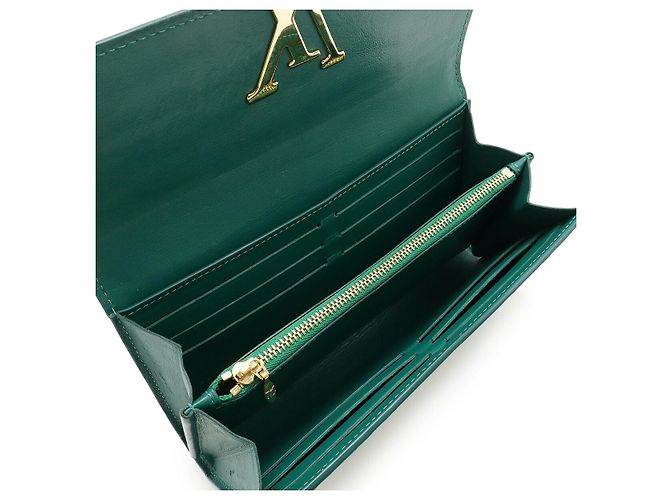 Portafoglio lungo Crocodile Capucines Louis Vuitton Verde - vista 5