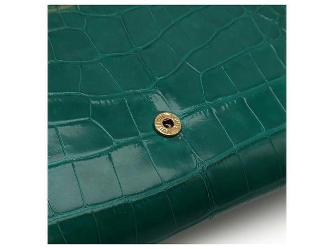 Portafoglio lungo Crocodile Capucines Louis Vuitton Verde - vista 8