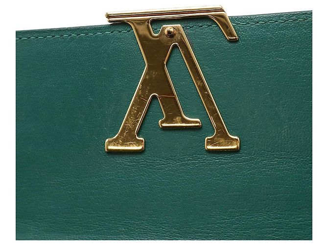 Portafoglio lungo Crocodile Capucines Louis Vuitton Verde - vista 9