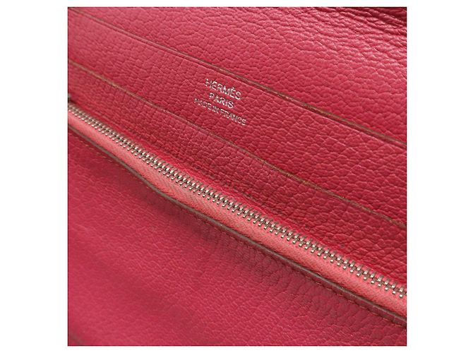 Hermès Portafoglio Lungo Azap Combine Chevre Hermes Rosa - vista 8