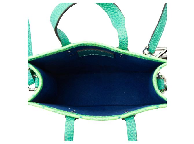 Borsa a Spalla Petit Sac Plat Taurillon Illusion Louis Vuitton x Virgil Abloh Blu - vista 6