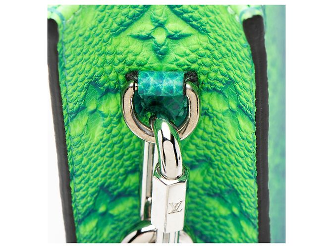 Borsa a Spalla Petit Sac Plat Taurillon Illusion Louis Vuitton x Virgil Abloh Blu - vista 8