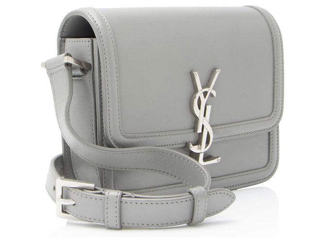 Saint Laurent Smooth Calfskin Small Solferino Shoulder Bag Gris - vue 2