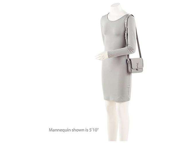 Saint Laurent Smooth Calfskin Small Solferino Shoulder Bag Gris - vue 5