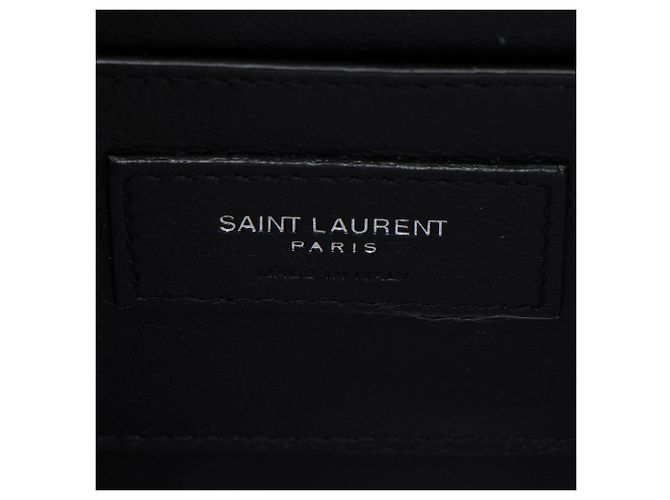 Saint Laurent Smooth Calfskin Small Solferino Shoulder Bag Gris - vue 8