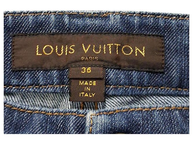 Jeans a gamba dritta Louis Vuitton in denim blu Blu chiaro - vista 3