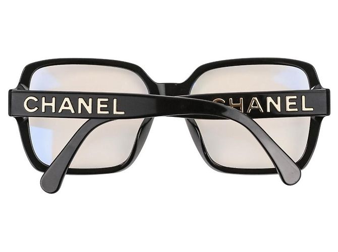 Chanel Square Shape Sunglasses Black - view 3