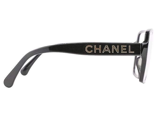 Chanel Square Shape Sunglasses Black - view 8