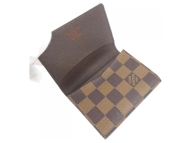 Louis Vuitton Damier Enveloppe Carte de Visite Card Case Brown - view 3