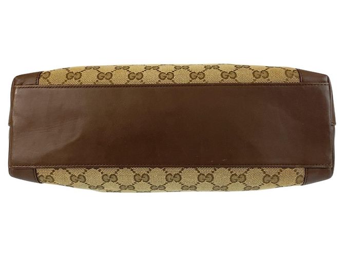 Gucci GG Canvas Leder Tragetasche Braun - Ansicht 10