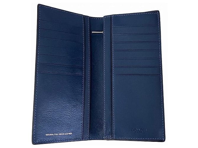 Coach Breast Pocket Wallet Grain Leather Long Wallet - view 3
